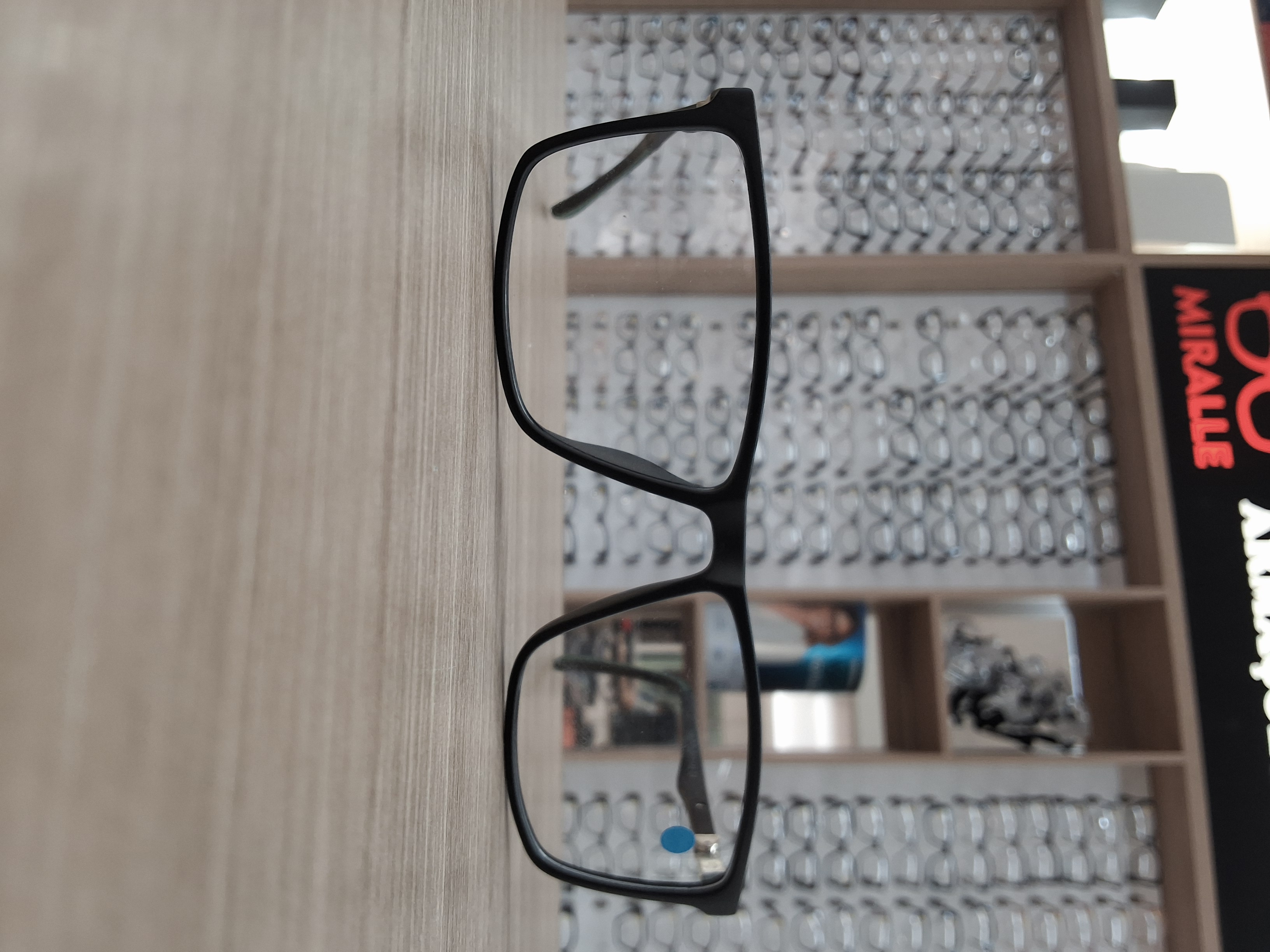 Armação de Grau Masculina Fiorenza Retangular Preto Fosco em Acetato — Óculos Atacado Optico