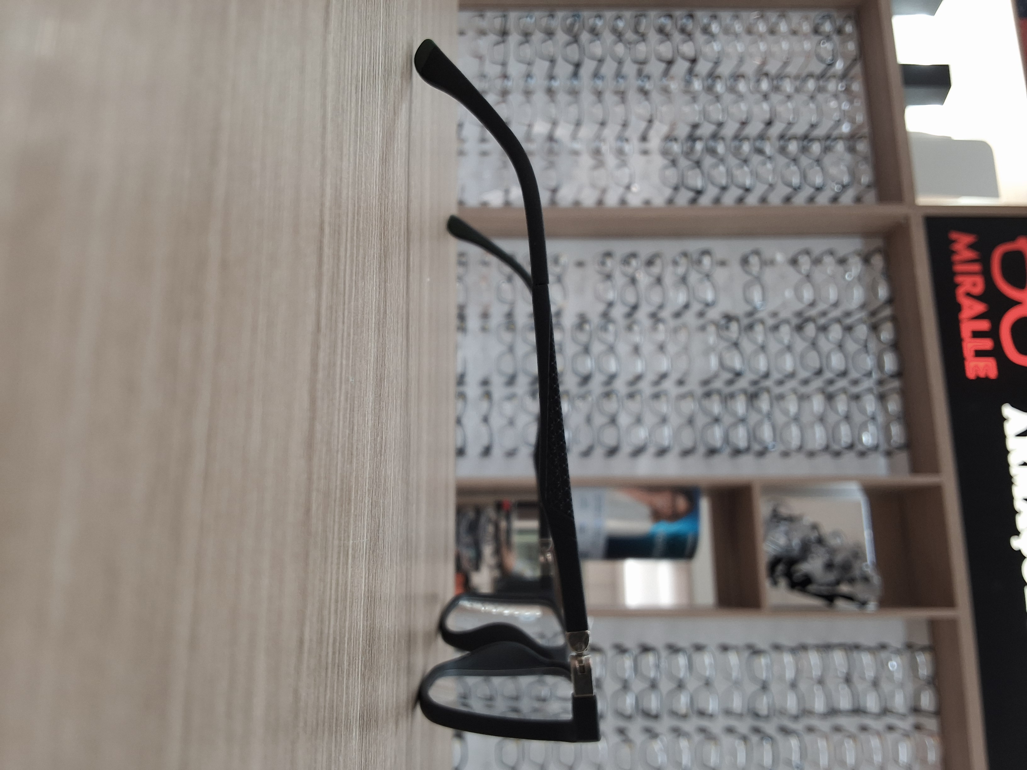 Armação de Grau Masculina Fiorenza Retangular Preto Fosco em Acetato — foto 2 — Óculos Atacado Optico