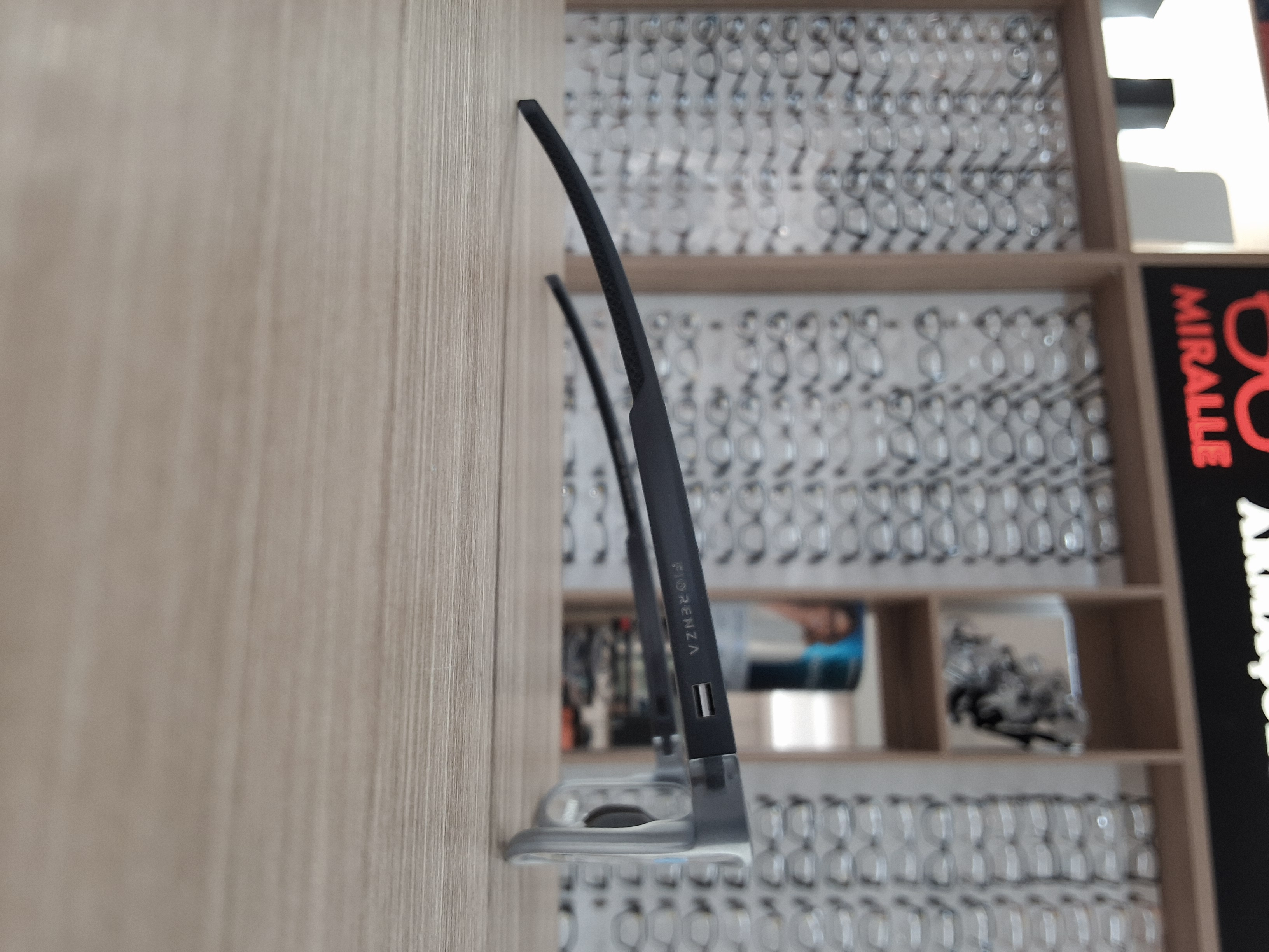 Armação Fiorenza Masculina Retangular Cristal Cinza — foto 2 — Óculos Atacado Optico