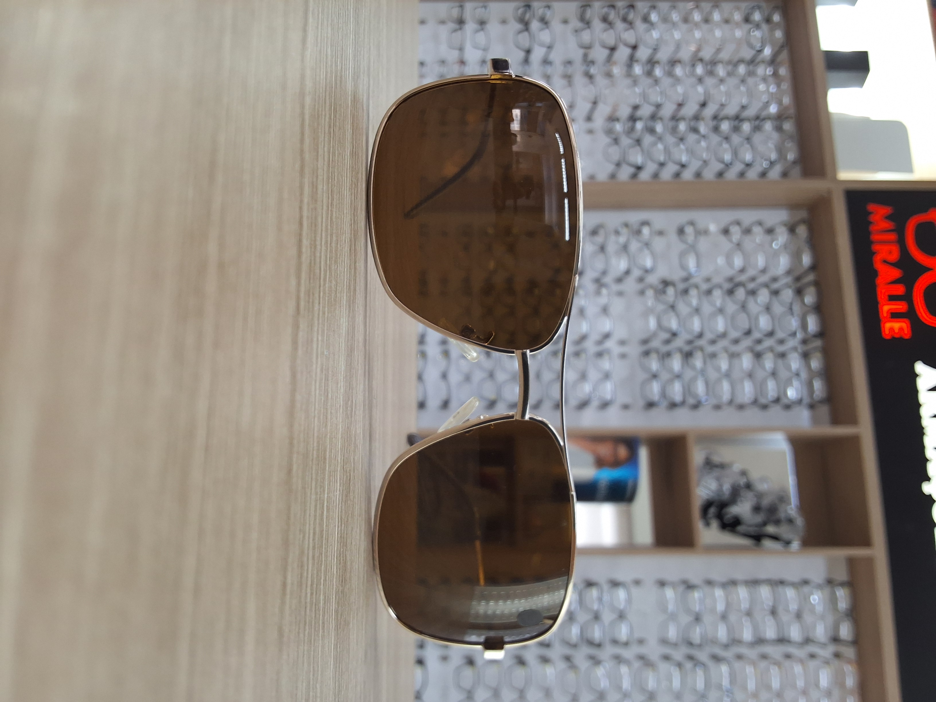 Óculos Solar Masculino Classic Gold Brown UV400 — Óculos Atacado Optico