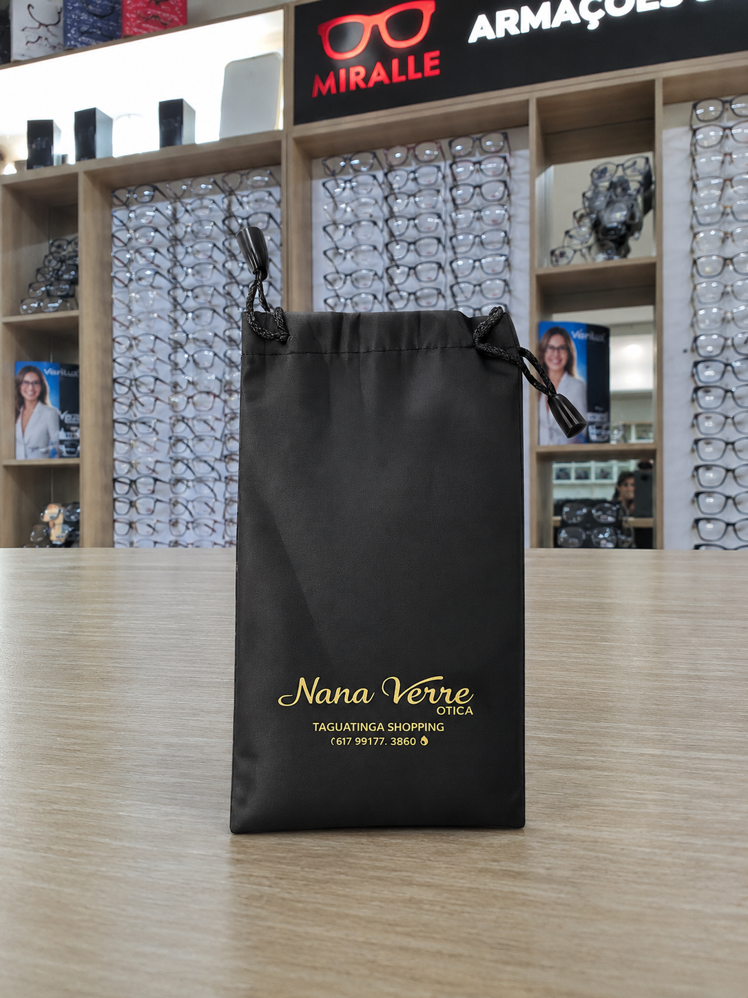 Bolsinha de Tecido Personalizada — Acessórios Atacado Optico