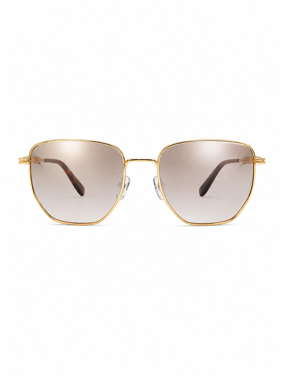 Óculos Feminino Fiorenza Quadrado em Metal Dourado — Óculos Atacado Optico