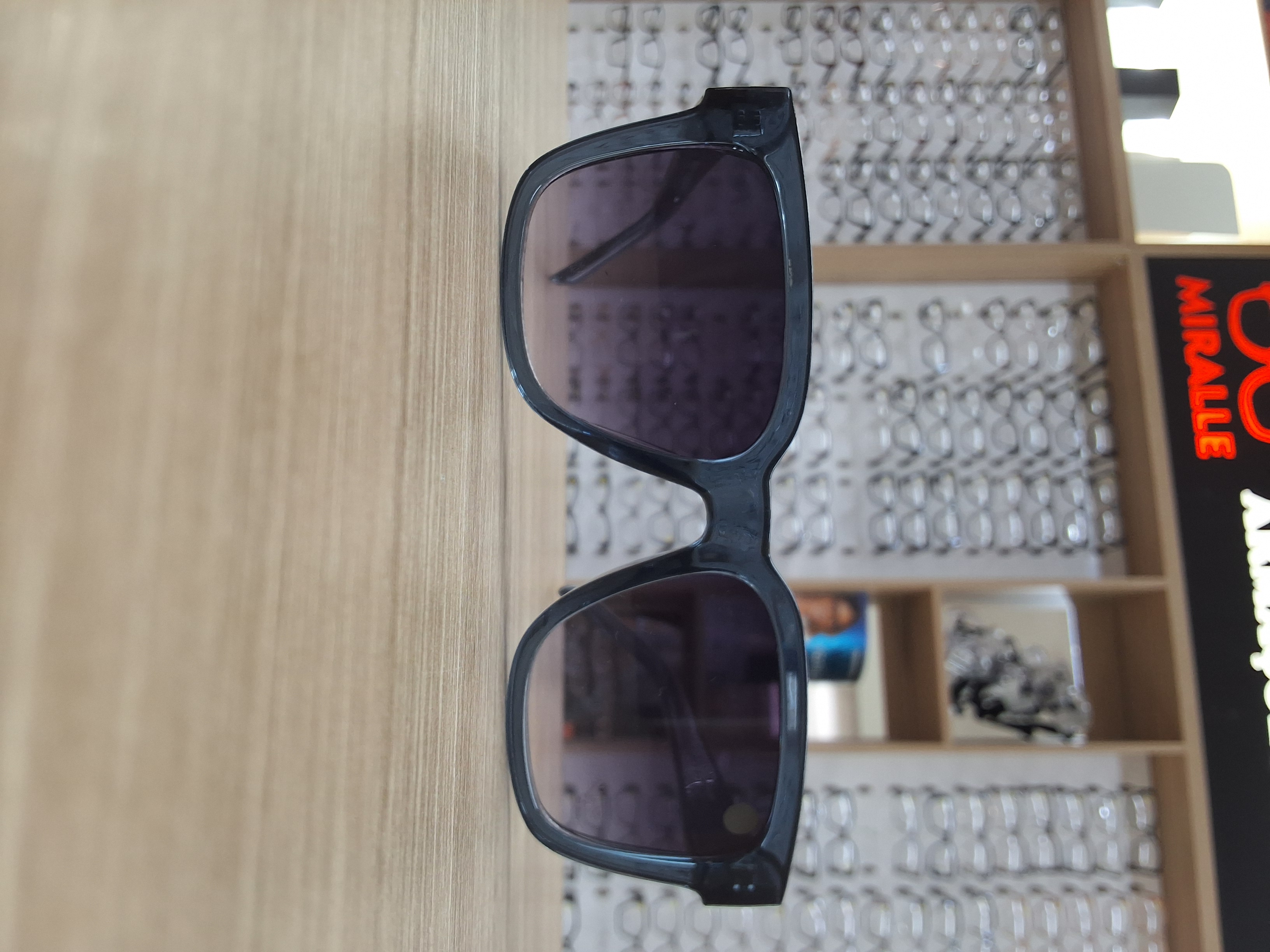 Óculos Solar Feminino Quadrado Cristal Fumê Miralle UV400 — Óculos Atacado Optico