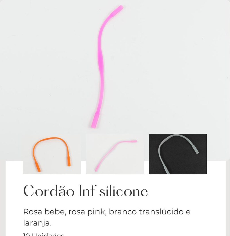 Cordao Inf. Silicone - Mod. 1 — foto 3 — Acessórios Atacado Optico