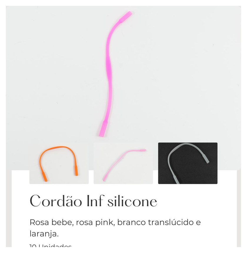 Cordao Inf. Silicone - Mod. 1 — foto 2 — Acessórios Atacado Optico