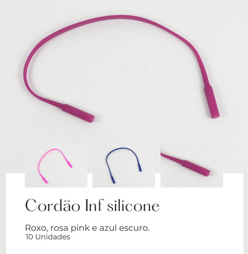 Cordao Inf. Silicone - Mod. 3 — foto 3 — Acessórios Atacado Optico
