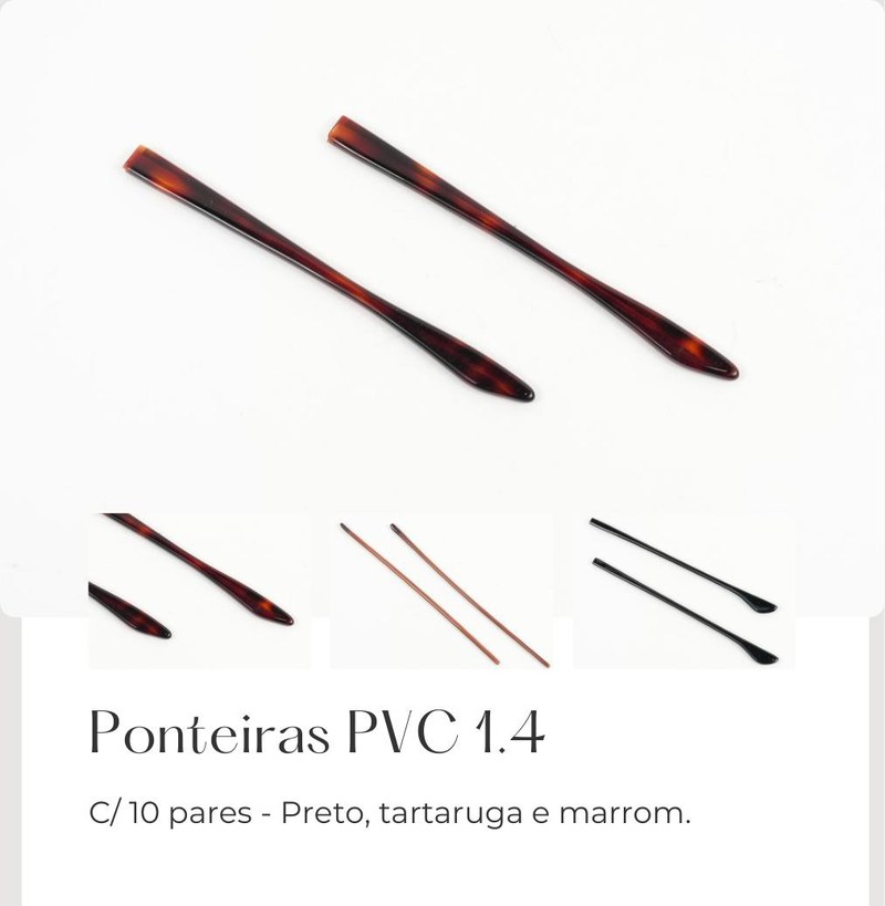 Ponteiras PVC 1.4 - Preto/Tartaruga/Marrom — foto 3 — Fornitura Atacado Optico