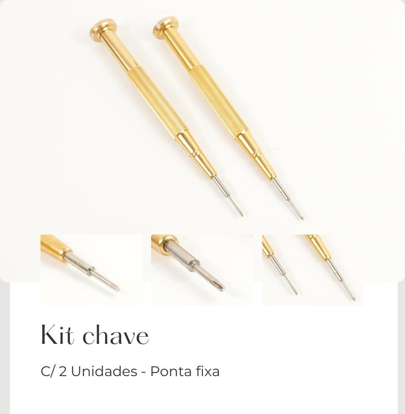 Kit Chave 2 un. Ponta Fixa - Mod. A — foto 2 — Fornitura Atacado Optico