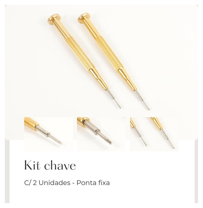 Kit Chave 2 un. Ponta Fixa - Mod. A — Fornitura Atacado Optico