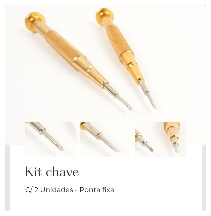 Kit Chave 2 un. Ponta Fixa - Mod. B — Fornitura Atacado Optico