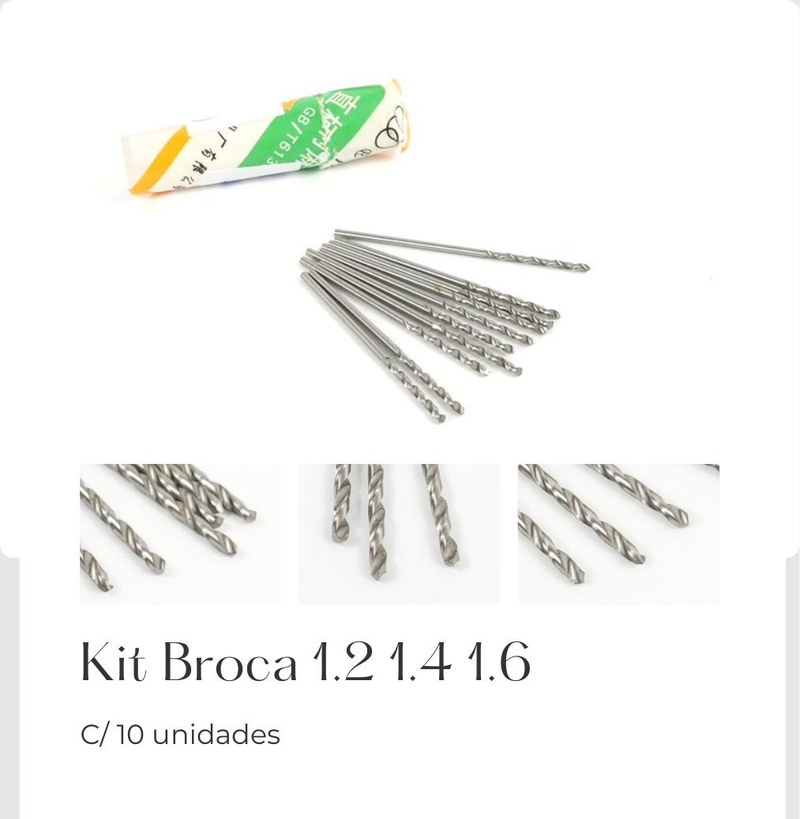 Kit Broca 1.2 - 10 un — foto 2 — Fornitura Atacado Optico