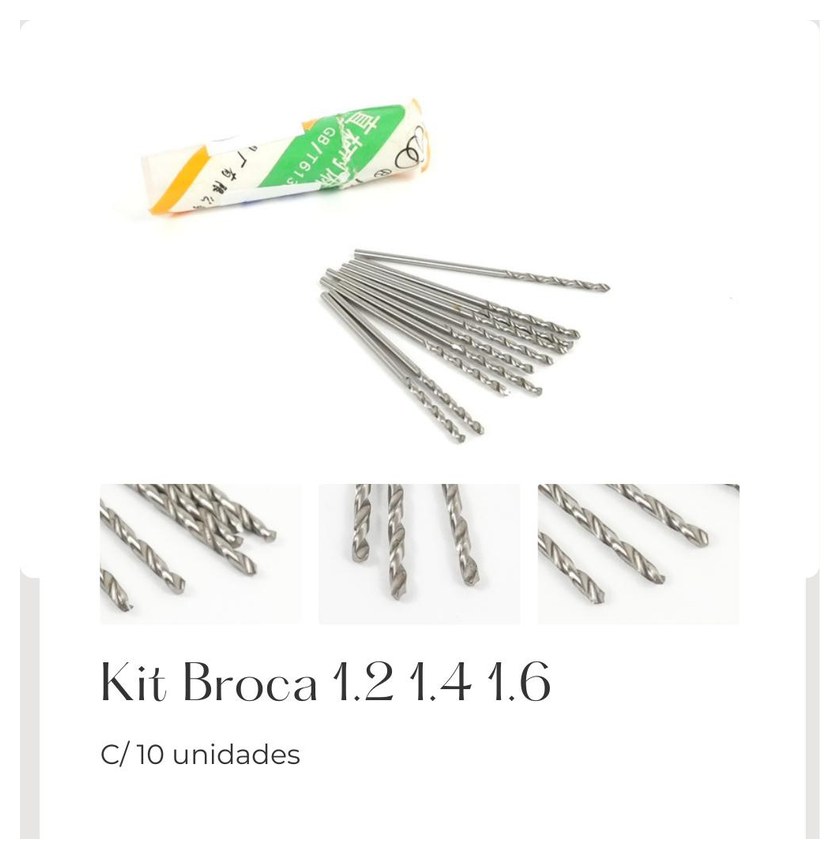 Kit Broca 1.2 - 10 un — Fornitura Atacado Optico