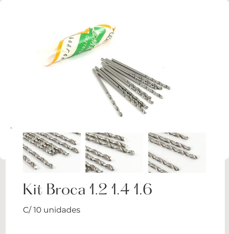 Kit Broca 1.4 - 10 un — foto 2 — Fornitura Atacado Optico