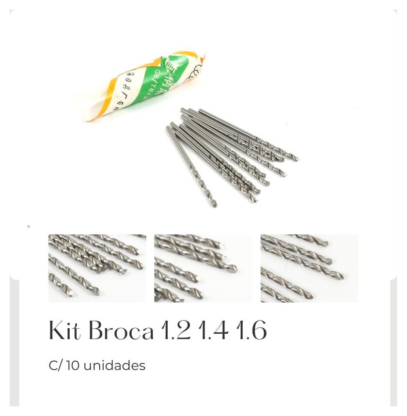 Kit Broca 1.4 - 10 un — Fornitura Atacado Optico