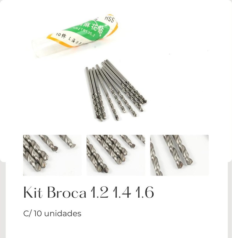 Kit Broca 1.6 - 10 un — foto 2 — Fornitura Atacado Optico