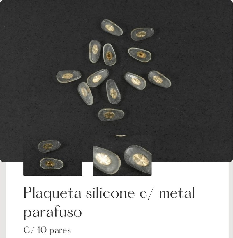 Plaqueta Silicone c/ Metal Parafuso — foto 2 — Fornitura Atacado Optico