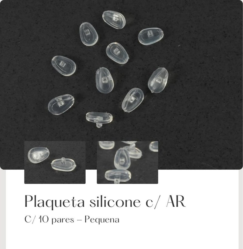 Plaqueta Silicone c/ AR - Pequena — foto 2 — Fornitura Atacado Optico