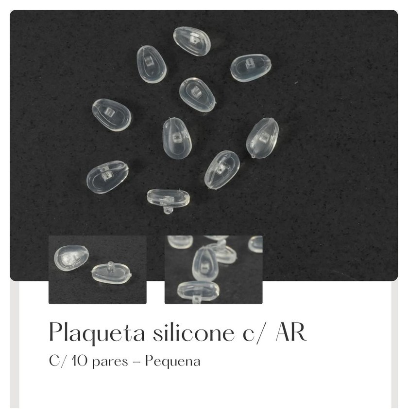 Plaqueta Silicone c/ AR - Pequena — Fornitura Atacado Optico