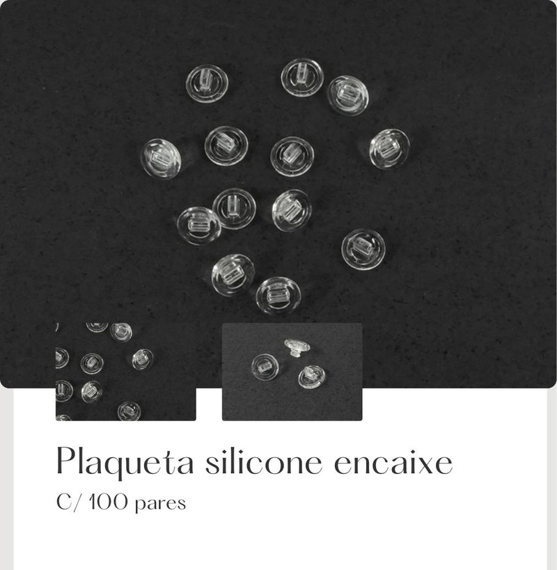Plaqueta Silicone Encaixe — foto 2 — Fornitura Atacado Optico