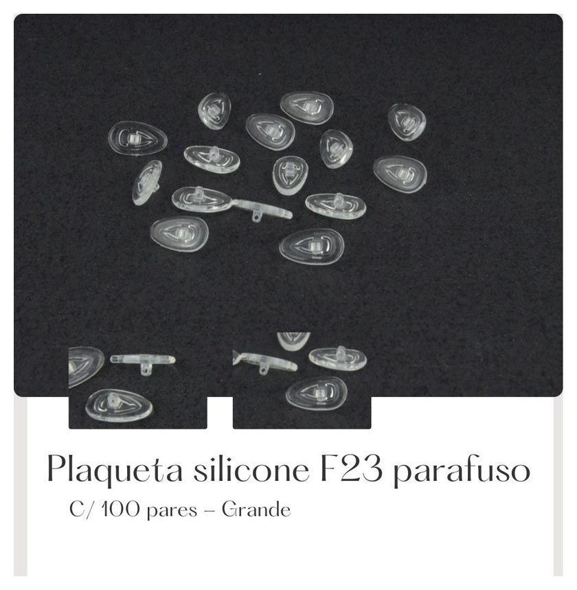 Plaqueta Silicone F23 Parafuso - Grande — Fornitura Atacado Optico