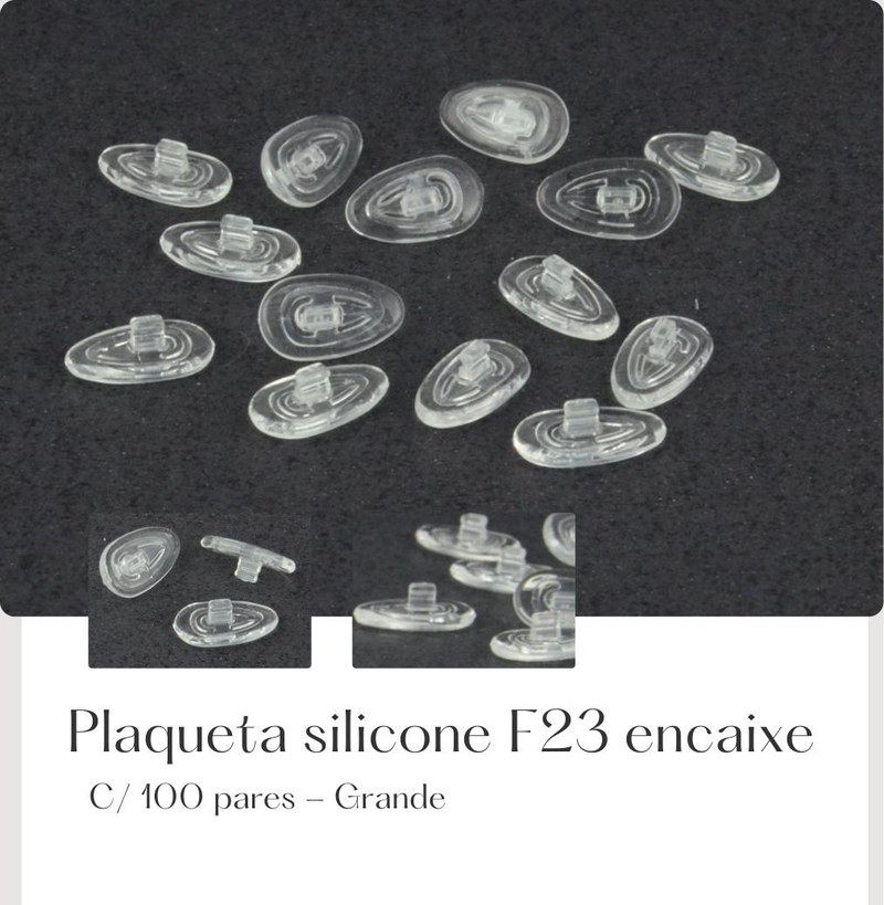 Plaqueta Silicone F23 Encaixe - Grande — foto 2 — Fornitura Atacado Optico