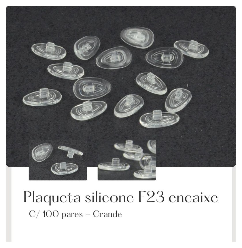 Plaqueta Silicone F23 Encaixe - Grande — Fornitura Atacado Optico