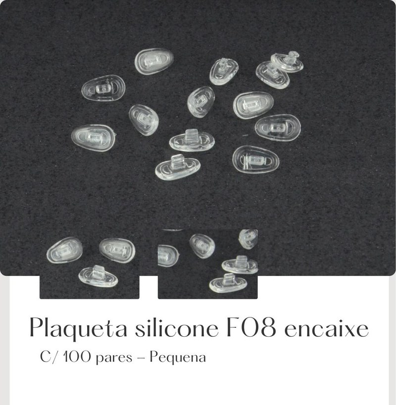 Plaqueta Silicone F08 Encaixe - Pequena — foto 2 — Fornitura Atacado Optico