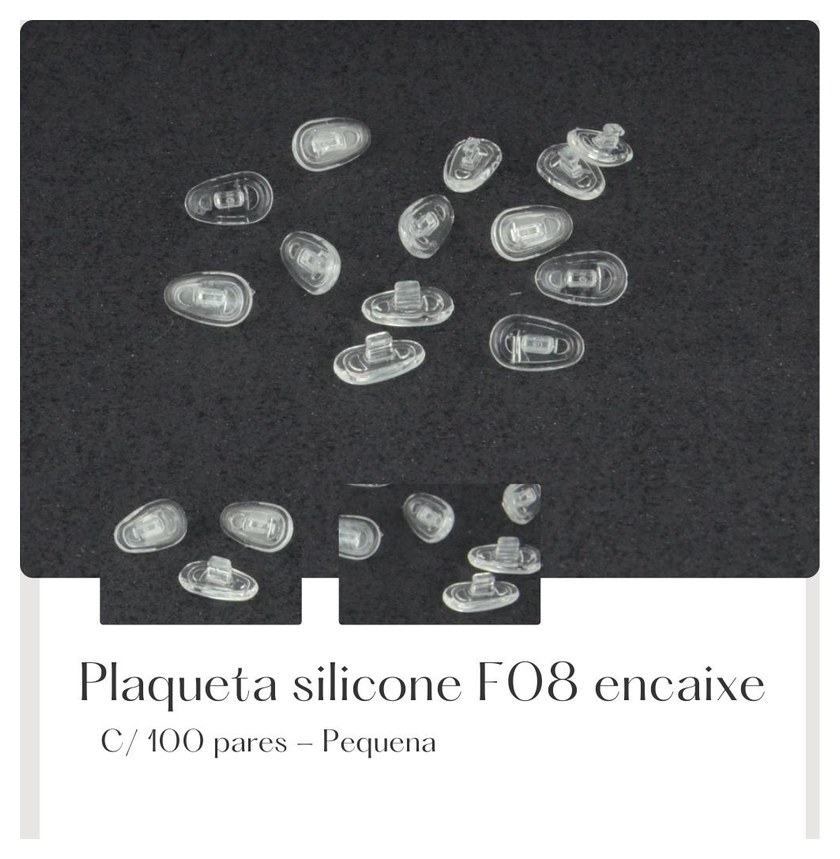Plaqueta Silicone F08 Encaixe - Pequena — Fornitura Atacado Optico