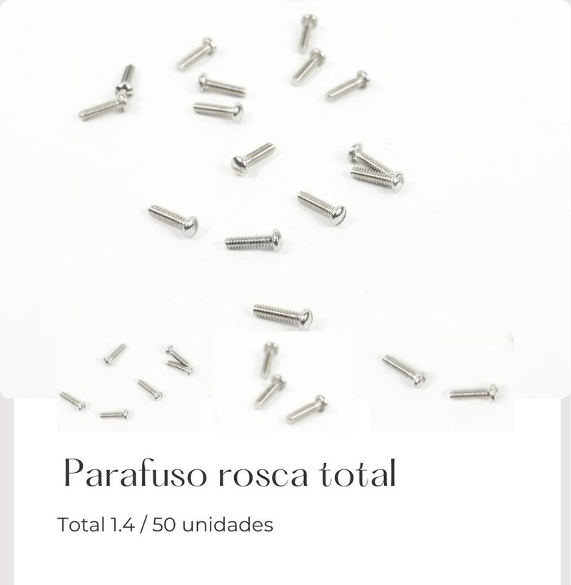 Parafuso Rosca Total 1.4 — foto 2 — Fornitura Atacado Optico