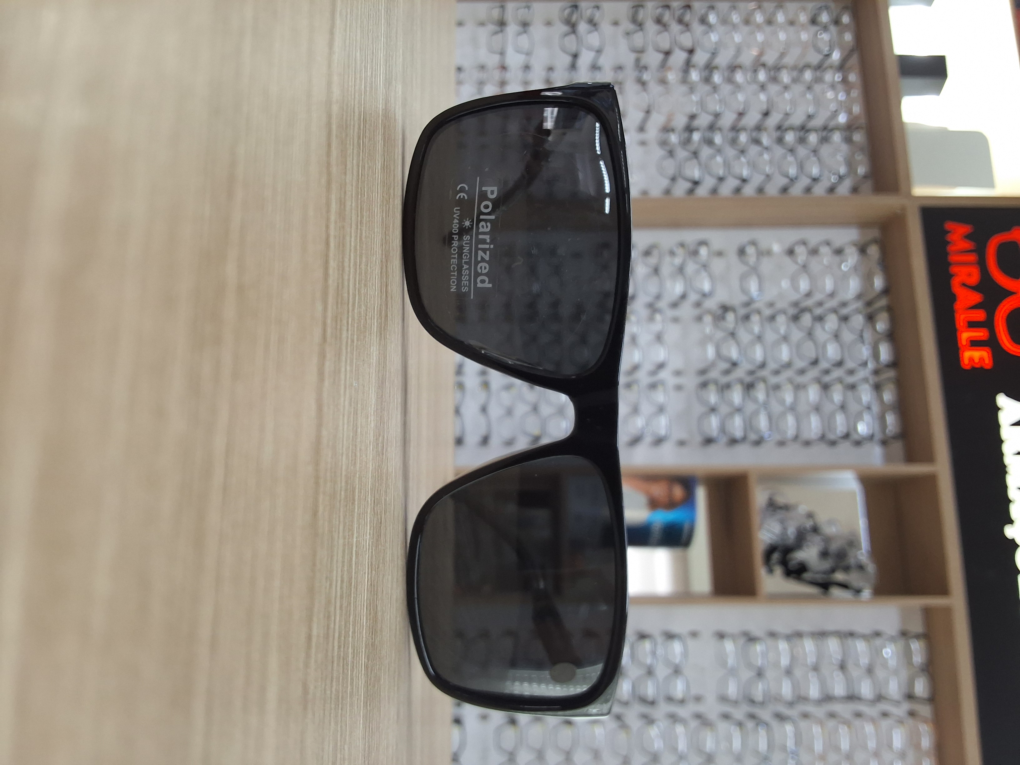 Óculos Solar Masculino Polarizado Preto Retangular UV400 Urban Black — Óculos Atacado Optico