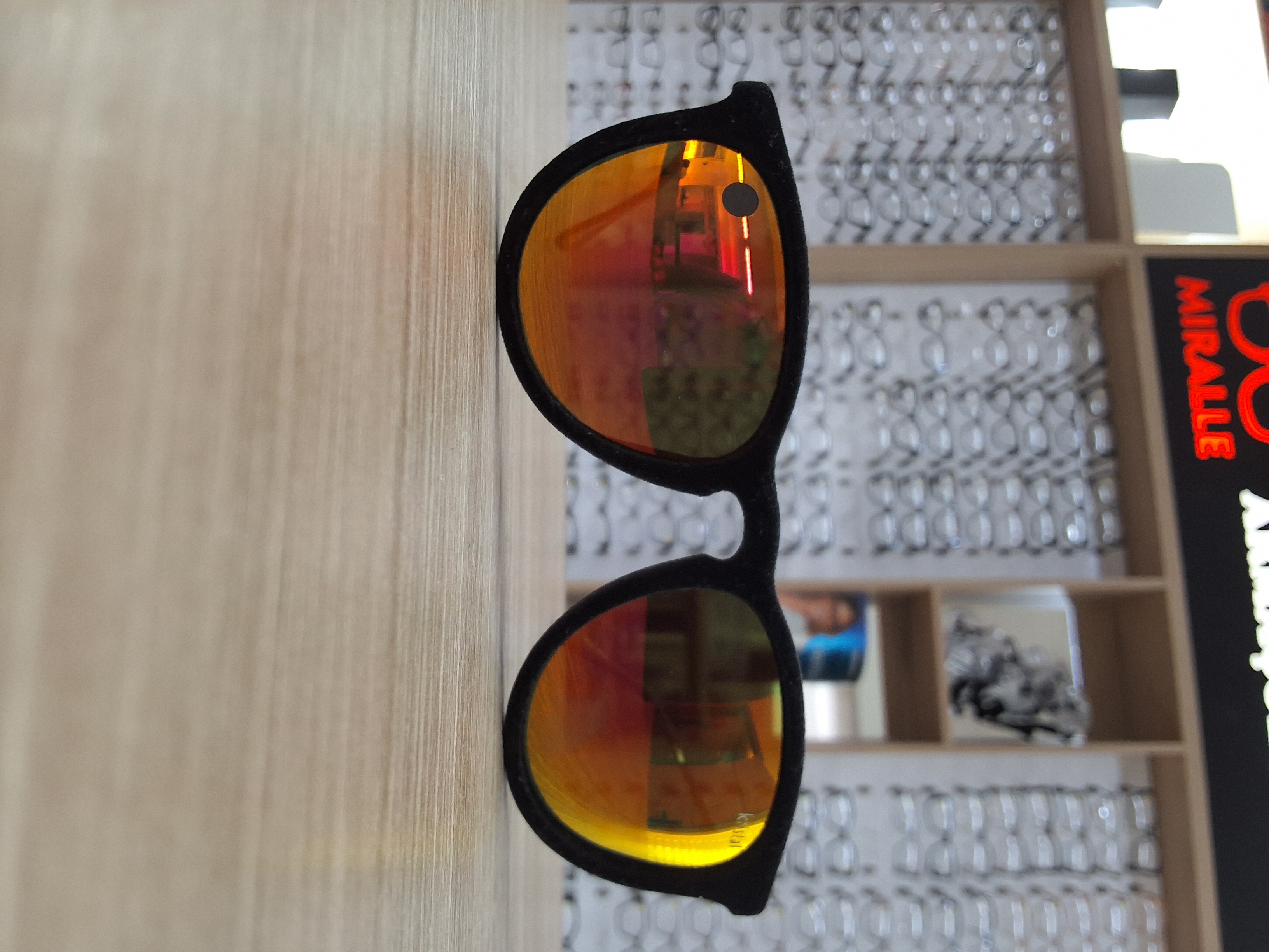 Óculos Solar Fiorenza Sunset Mirror Dourado Espelhado UV400 — Óculos Atacado Optico