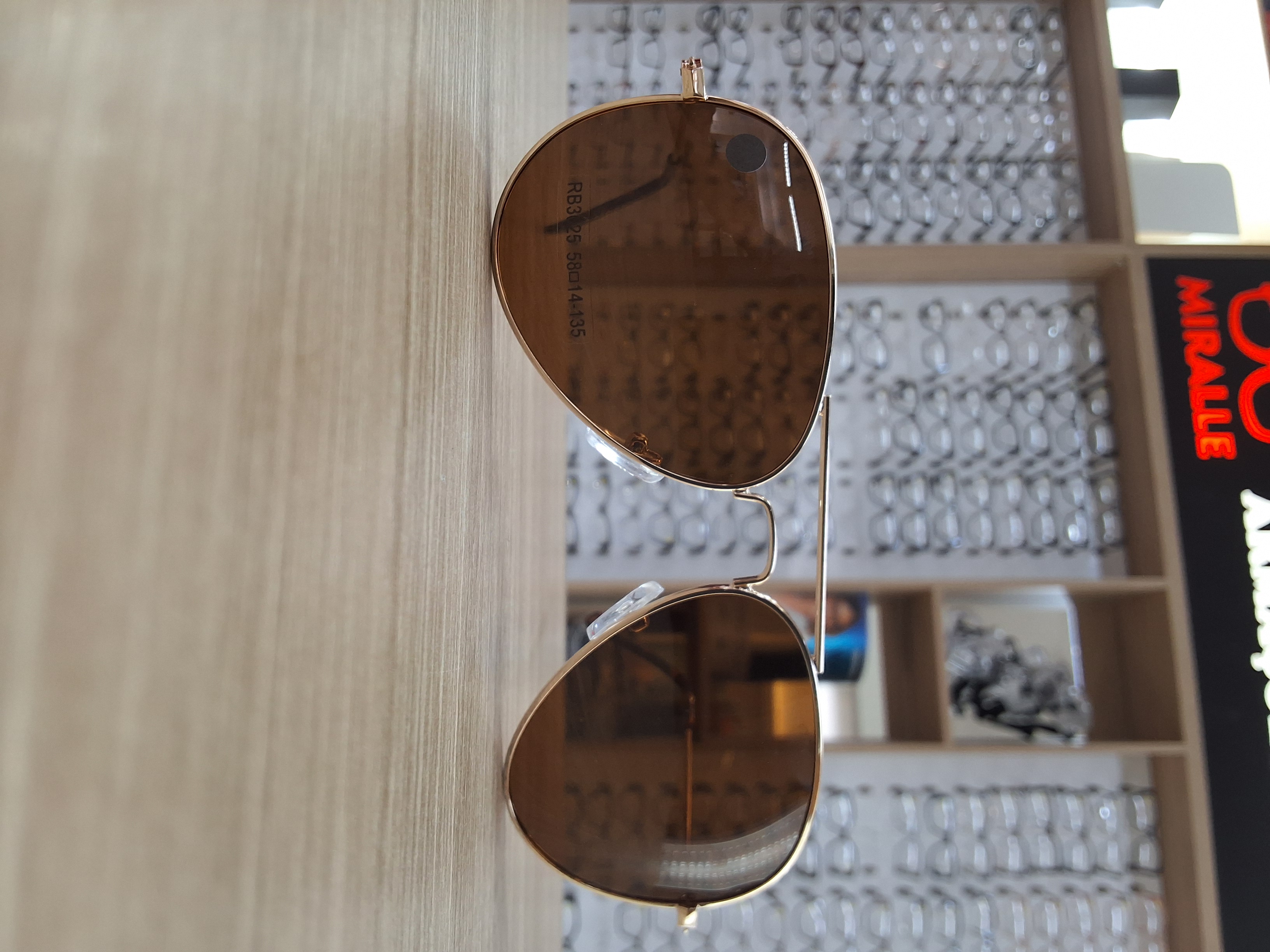 Óculos Solar Masculino Fiorenza Golden Pilot Brown Aviador Dourado UV400 — Óculos Atacado Optico