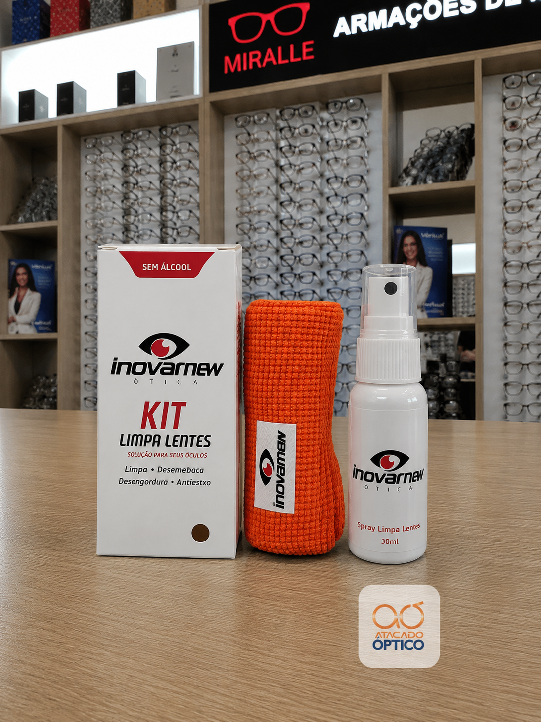 Kit Limpa Lentes 25ml — Insumos Atacado Optico