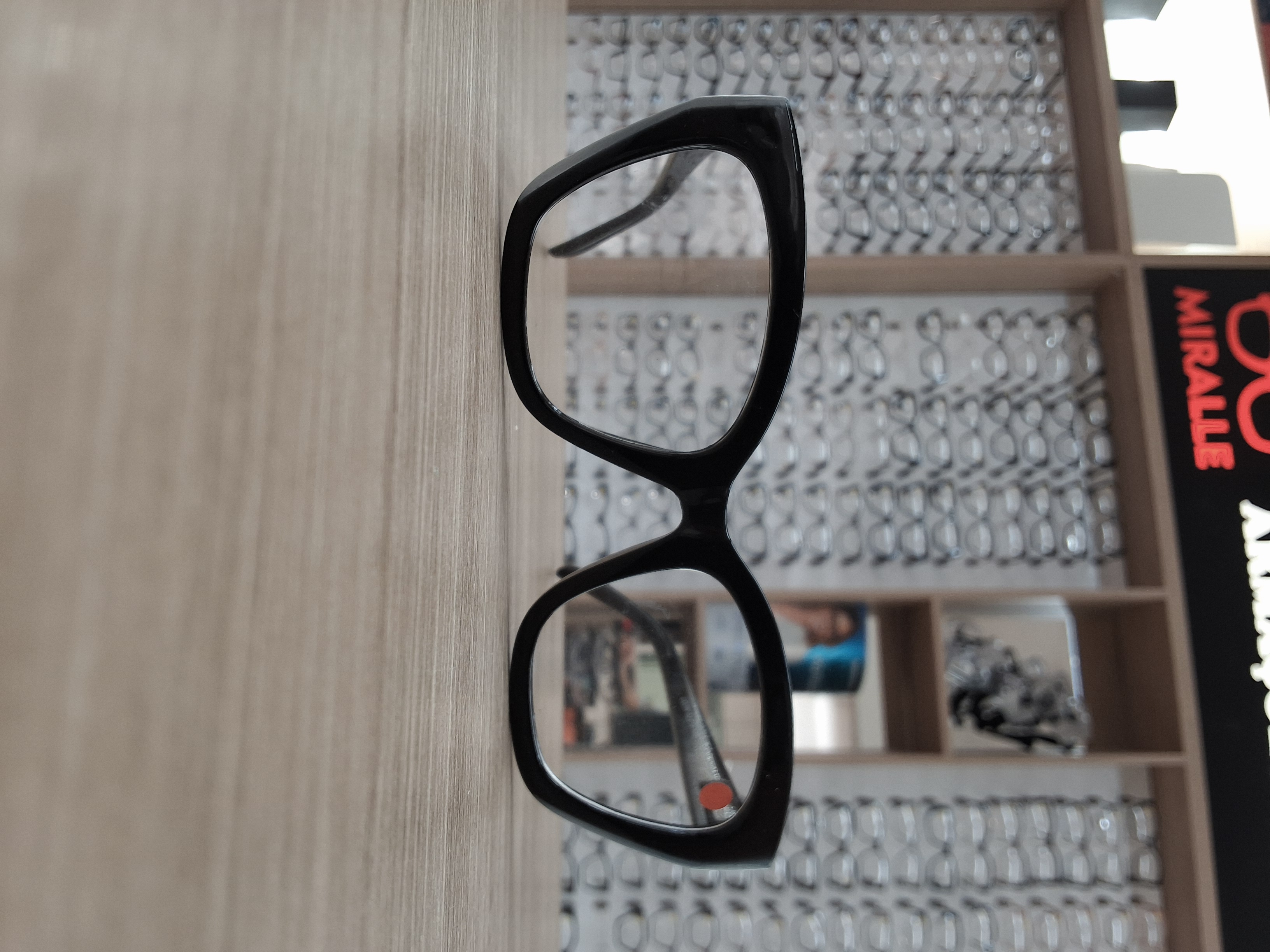 Armação Feminina Fiorenza Cat Eye Preto Brilhante — Óculos Atacado Optico