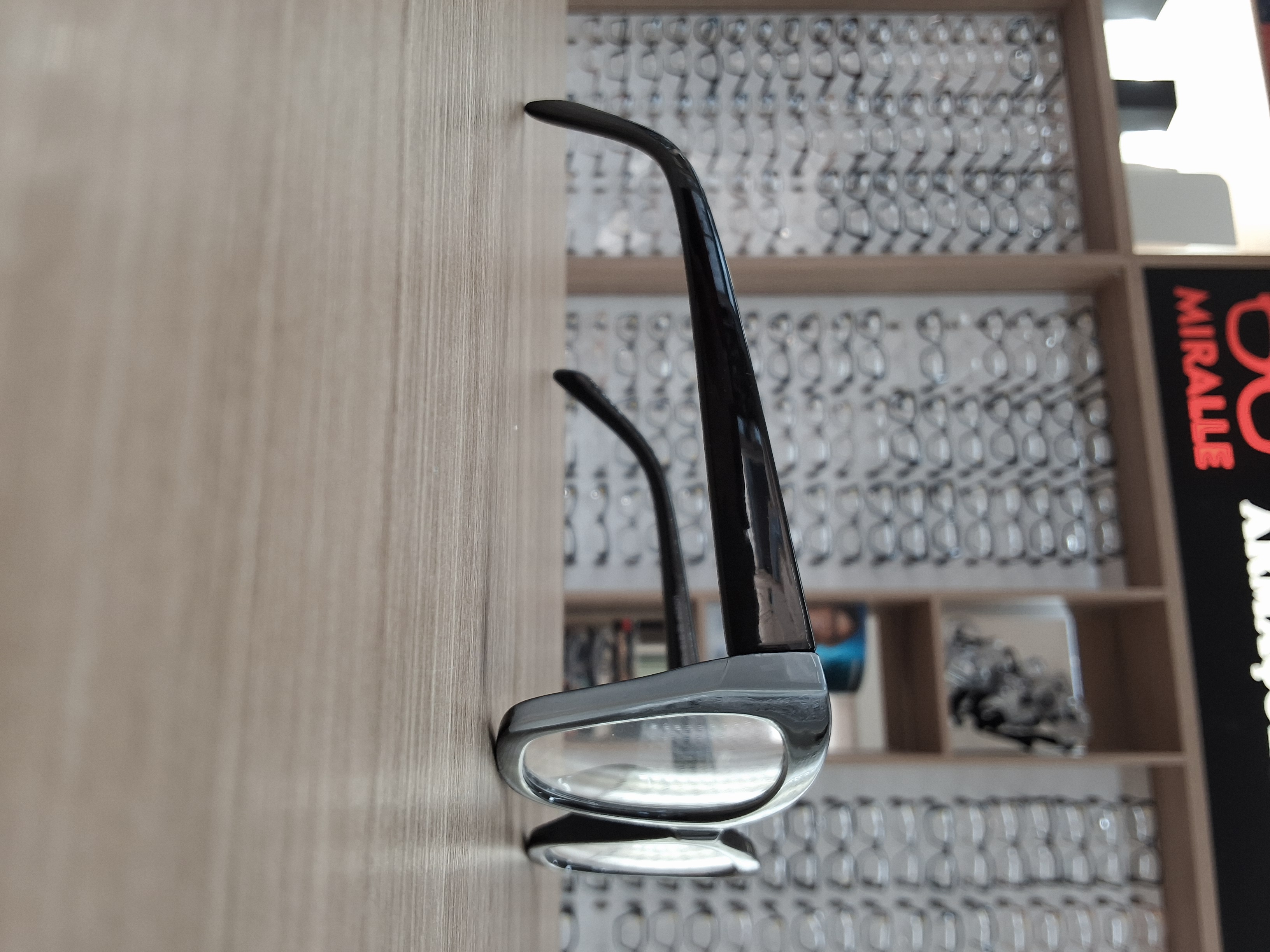 Armação Feminina Fiorenza Cat Eye Preto Brilhante — foto 2 — Óculos Atacado Optico