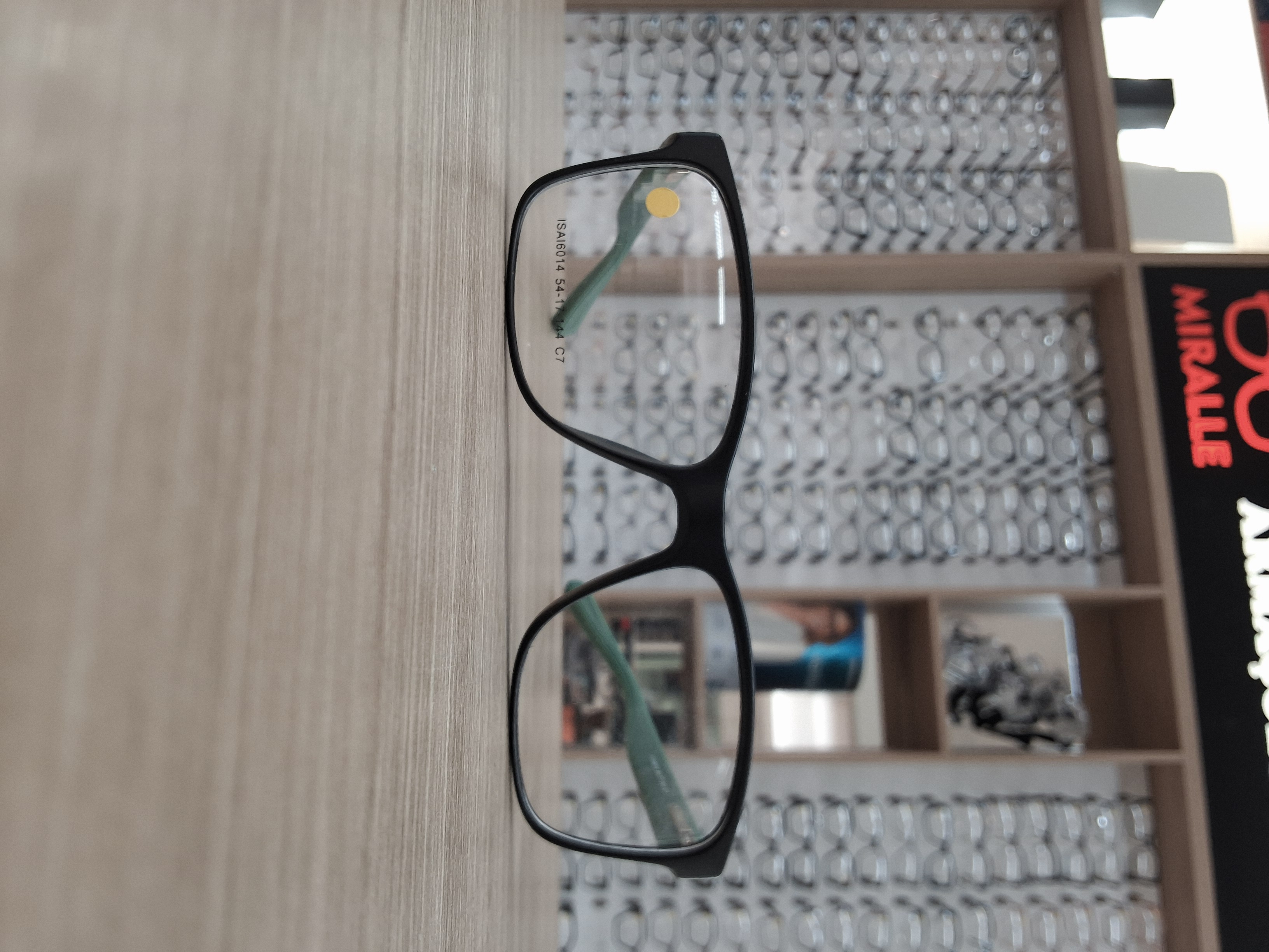 Armação de Grau Masculina Max Leve Retangular Preto e Verde Acetato — Óculos Atacado Optico