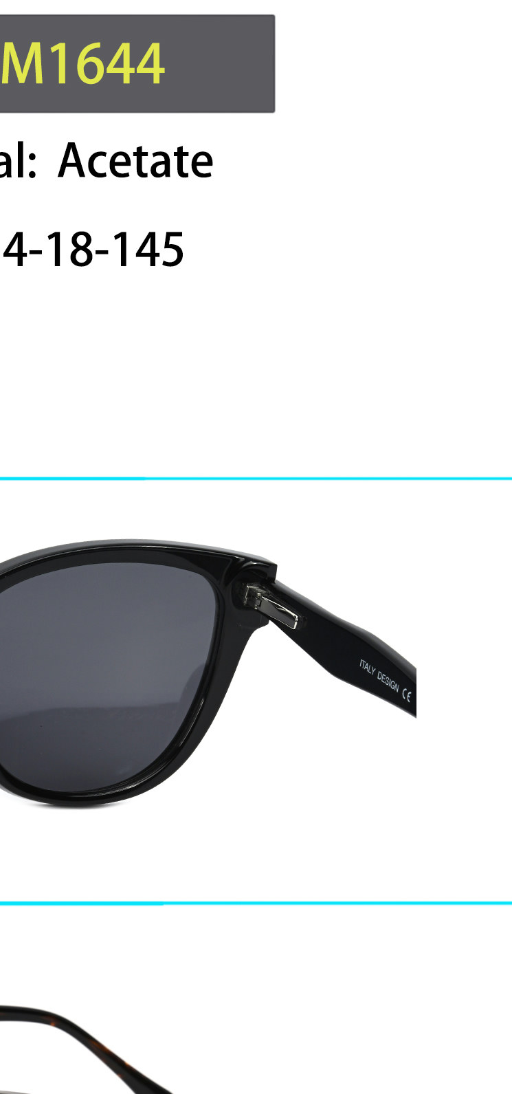 Óculos de Sol Gatinho Acetato Feminino — foto 3 — Óculos Atacado Optico