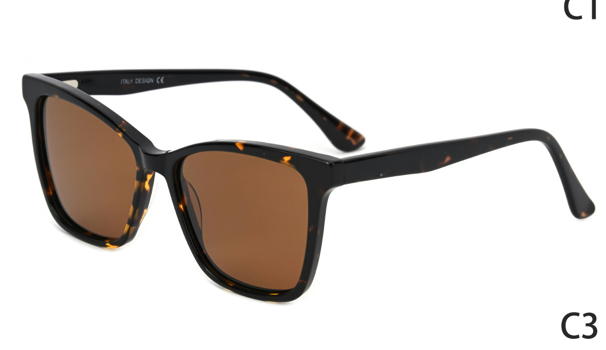 Óculos de Sol Retangular Acetato Unissex — foto 3 — Óculos Atacado Optico
